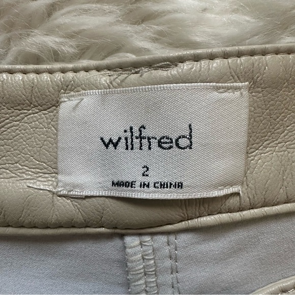 Aritzia Wilfred Pants The Melina Pant High-Waisted Vegan Leather 2 - Picture 6 of 10